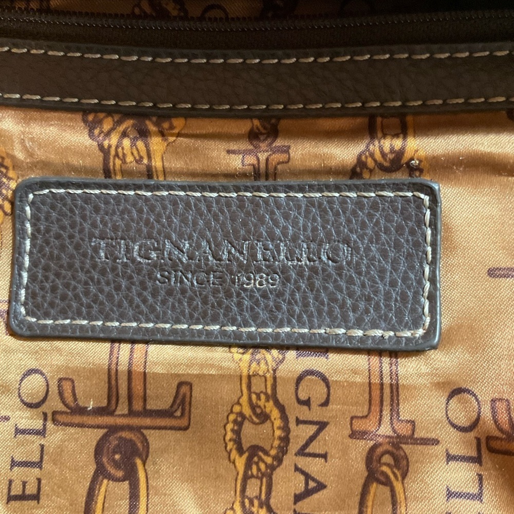 Tignanello Vintage Leather Brown Crossbody Bag - Picture 6 of 9